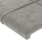 vidaXL Κεφαλάρι με Πτερύγια Ανοιχτό Γκρι 103x16x78/88 εκ. Βελούδινο