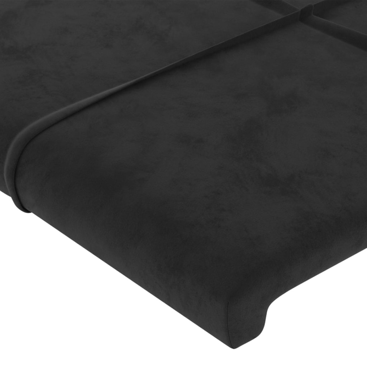 vidaXL Κεφαλάρι με Πτερύγια Μαύρο 147x16x78/88 εκ. Βελούδινο