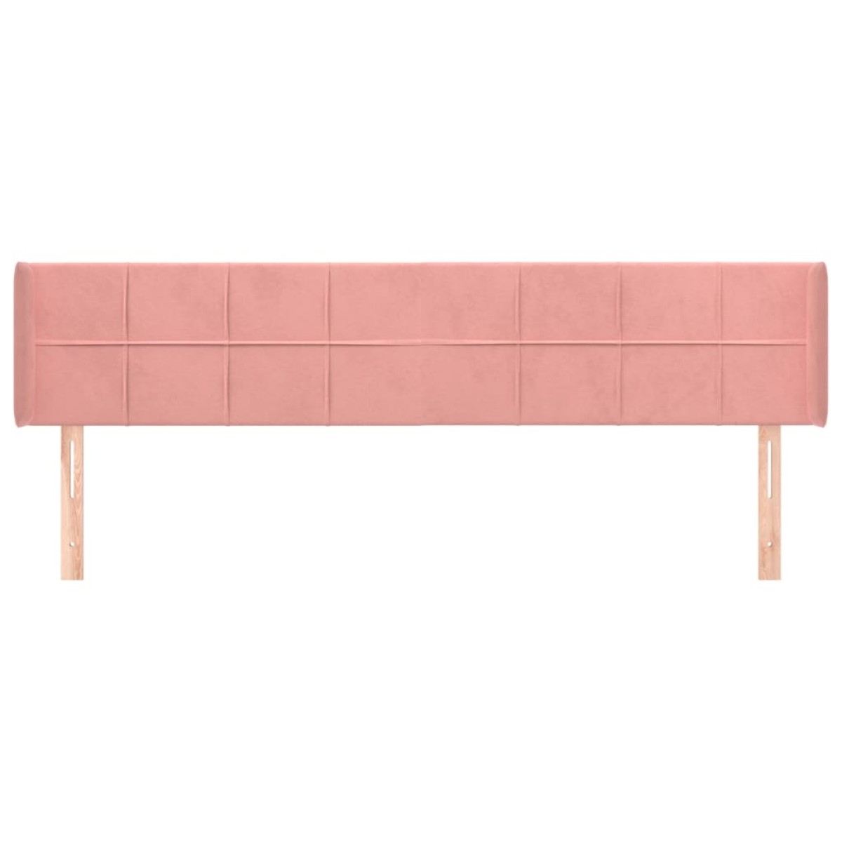 vidaXL Κεφαλάρι με Πτερύγια Ροζ 183x16x78/88 εκ. Βελούδινο