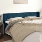 vidaXL Κεφαλάρι με Πτερύγια Σκούρο Μπλε 203x16x78/88 εκ. Βελούδινο
