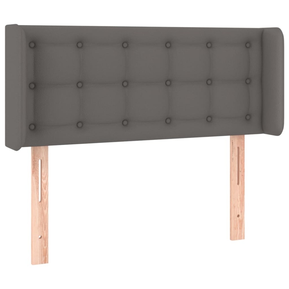 vidaXL Κεφαλάρι με Πτερύγια Γκρι 83x16x78/88 εκ. Συνθετικό Δέρμα