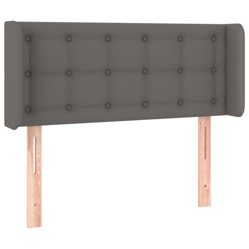 vidaXL Κεφαλάρι με Πτερύγια Γκρι 83x16x78/88 εκ. Συνθετικό Δέρμα