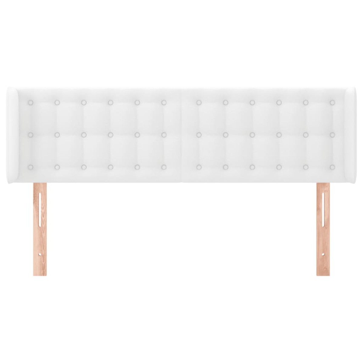 vidaXL Κεφαλάρι με Πτερύγια Λευκό 147x16x78/88 εκ. Συνθετικό Δέρμα