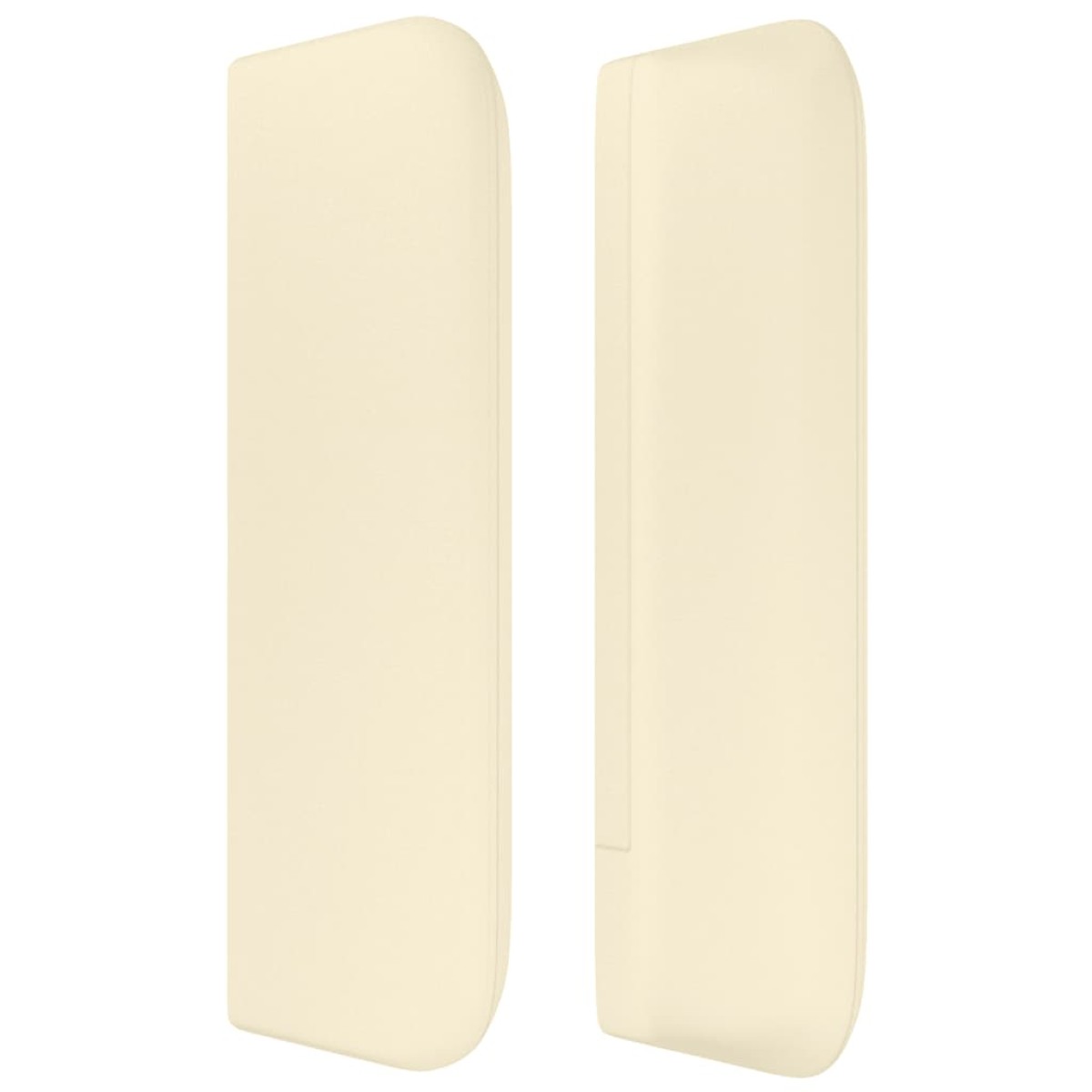 vidaXL Κεφαλάρι με Πτερύγια Κρεμ 203x16x78/88 εκ. Συνθετικό Δέρμα