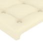 vidaXL Κεφαλάρι με Πτερύγια Κρεμ 203x16x78/88 εκ. Συνθετικό Δέρμα