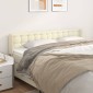 vidaXL Κεφαλάρι με Πτερύγια Κρεμ 203x16x78/88 εκ. Συνθετικό Δέρμα