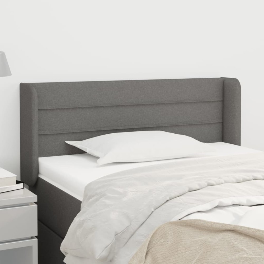 vidaXL Κεφαλάρι με Πτερύγια Σκούρο Γκρι 93x16x78/88 εκ. Υφασμάτινο