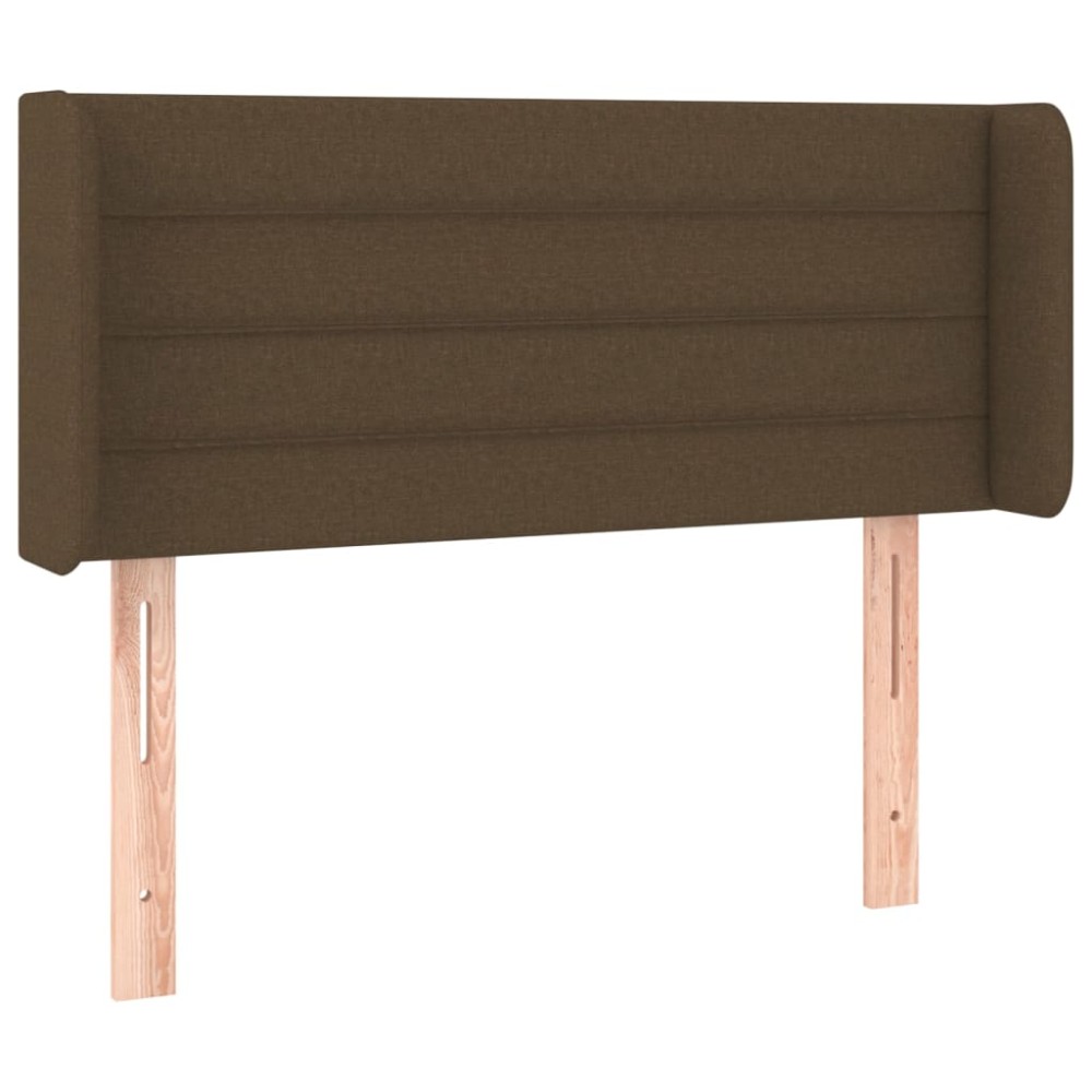vidaXL Κεφαλάρι με Πτερύγια Σκούρο Καφέ 103x16x78/88 εκ. Υφασμάτινο