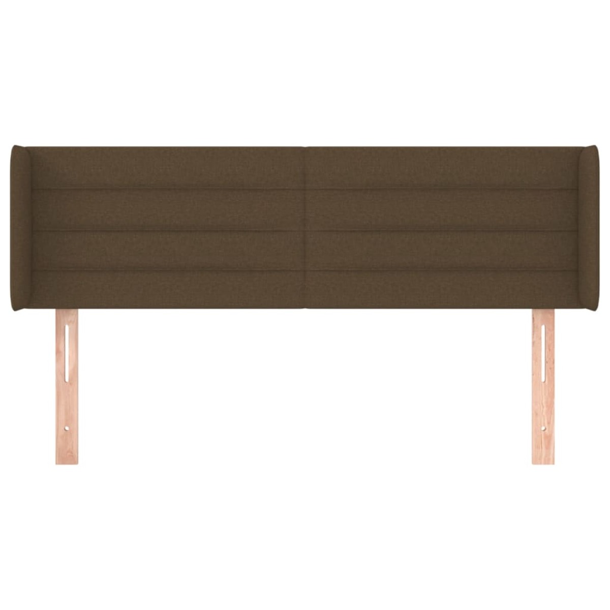 vidaXL Κεφαλάρι με Πτερύγια Σκούρο Καφέ 147x16x78/88 εκ. Υφασμάτινο