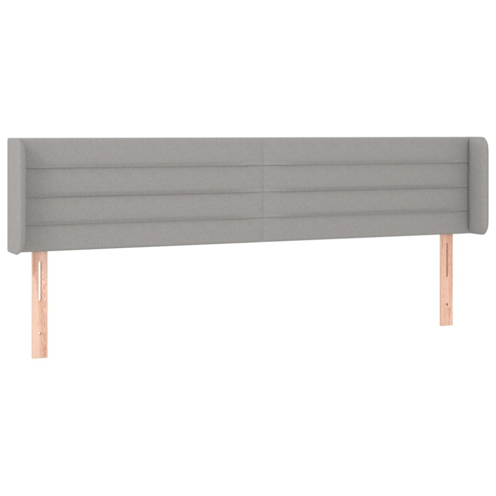 vidaXL Κεφαλάρι με Πτερύγια Ανοιχτό Γκρι 163x16x78/88 εκ. Υφασμάτινο