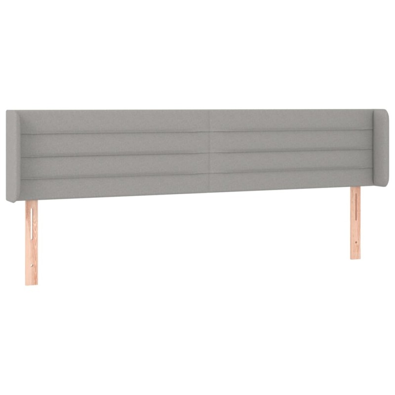 vidaXL Κεφαλάρι με Πτερύγια Ανοιχτό Γκρι 163x16x78/88 εκ. Υφασμάτινο