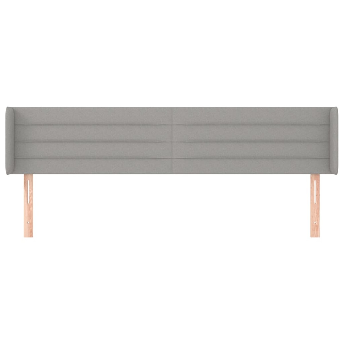 vidaXL Κεφαλάρι με Πτερύγια Ανοιχτό Γκρι 163x16x78/88 εκ. Υφασμάτινο