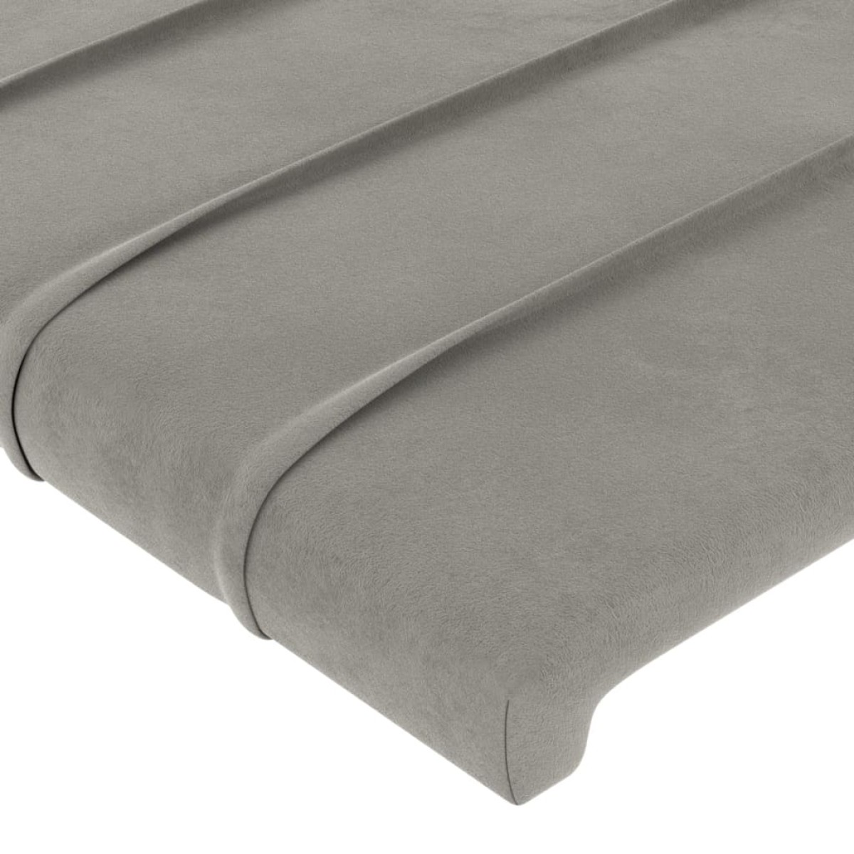 vidaXL Κεφαλάρι με Πτερύγια Ανοιχτό Γκρι 83x16x78/88 εκ. Βελούδινο