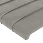 vidaXL Κεφαλάρι με Πτερύγια Ανοιχτό Γκρι 83x16x78/88 εκ. Βελούδινο