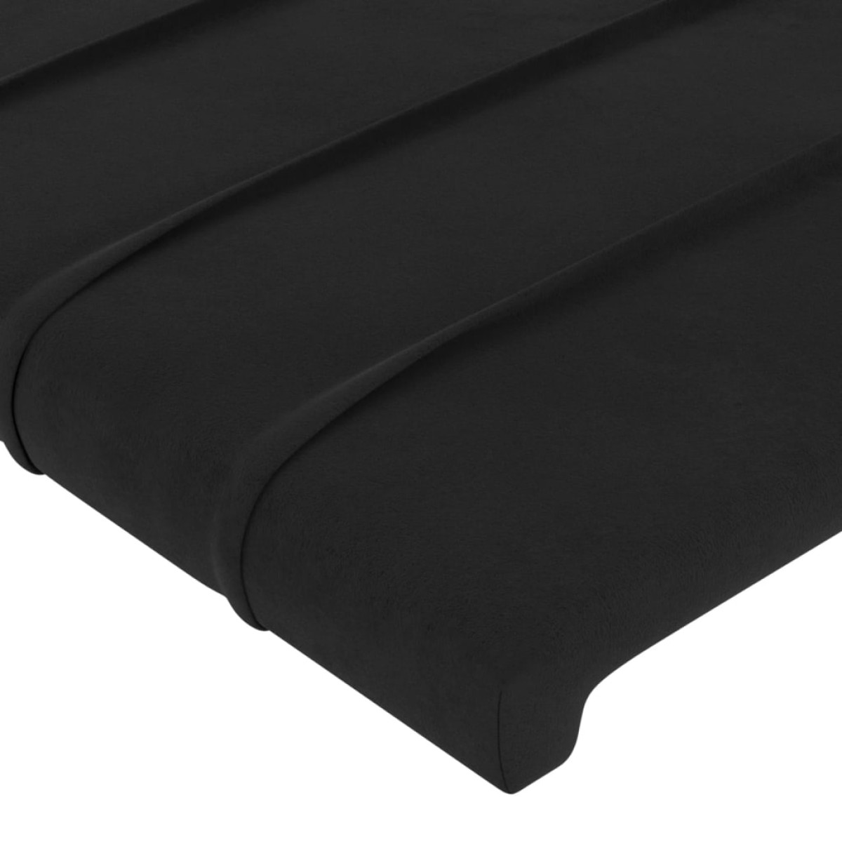vidaXL Κεφαλάρι με Πτερύγια Μαύρο 147x16x78/88 εκ. Βελούδινο