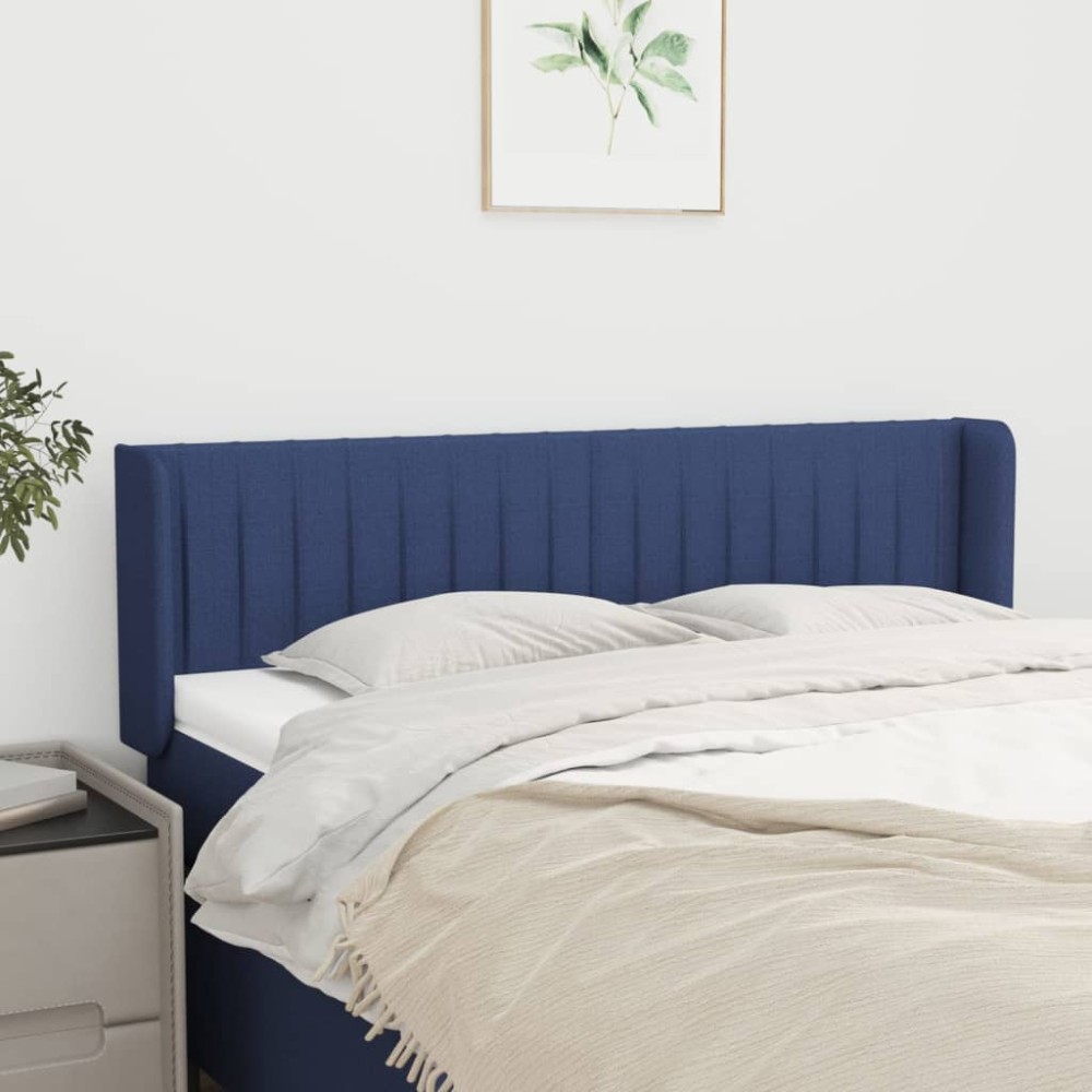vidaXL Κεφαλάρι με Πτερύγια Μπλε 147x16x78/88 εκ. Υφασμάτινο