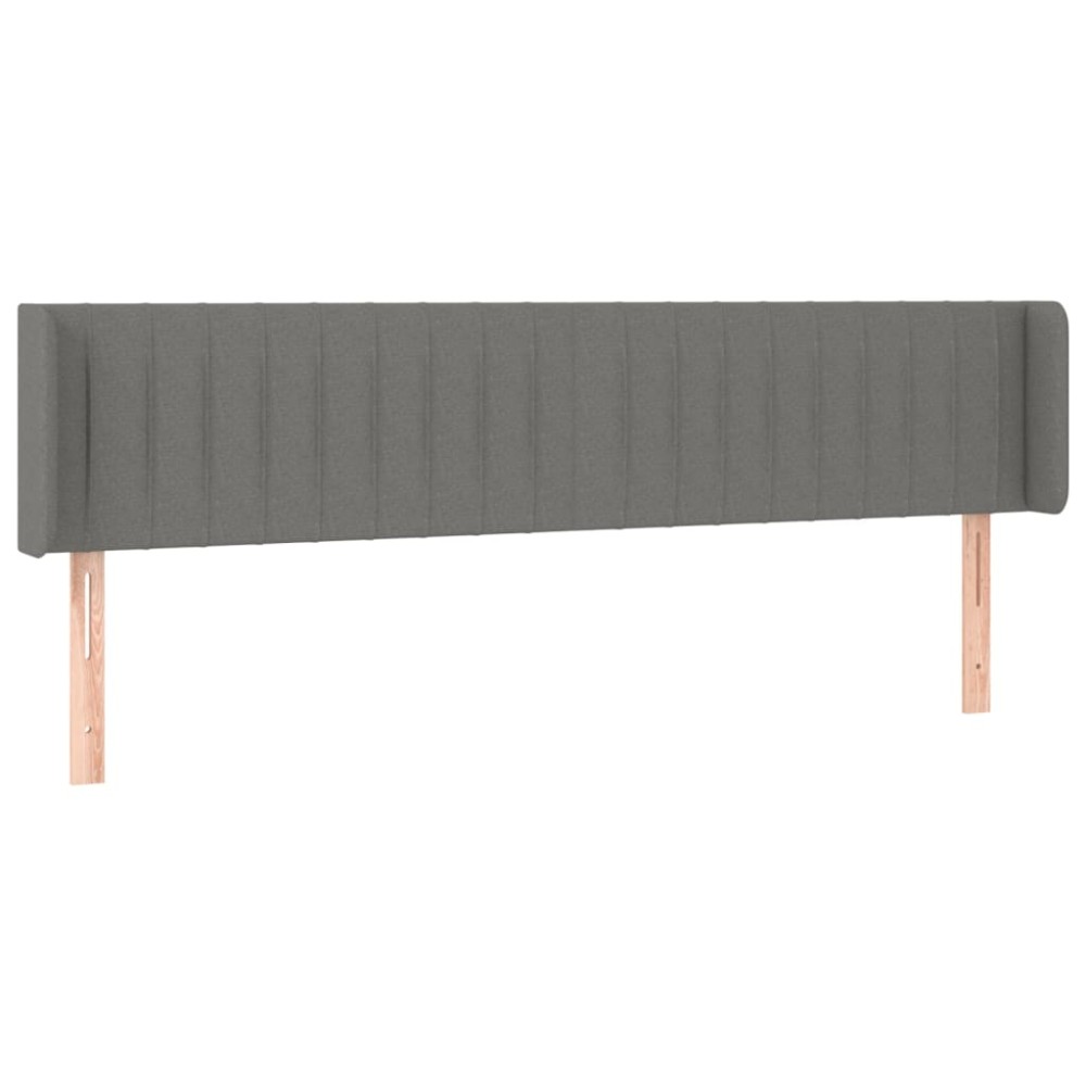 vidaXL Κεφαλάρι με Πτερύγια Σκούρο Γκρι 183x16x78/88 εκ. Υφασμάτινο