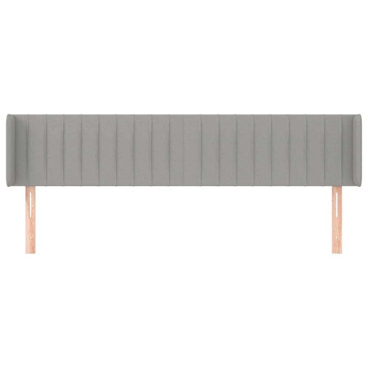 vidaXL Κεφαλάρι με Πτερύγια Ανοιχτό Γκρι 203x16x78/88 εκ. Υφασμάτινο