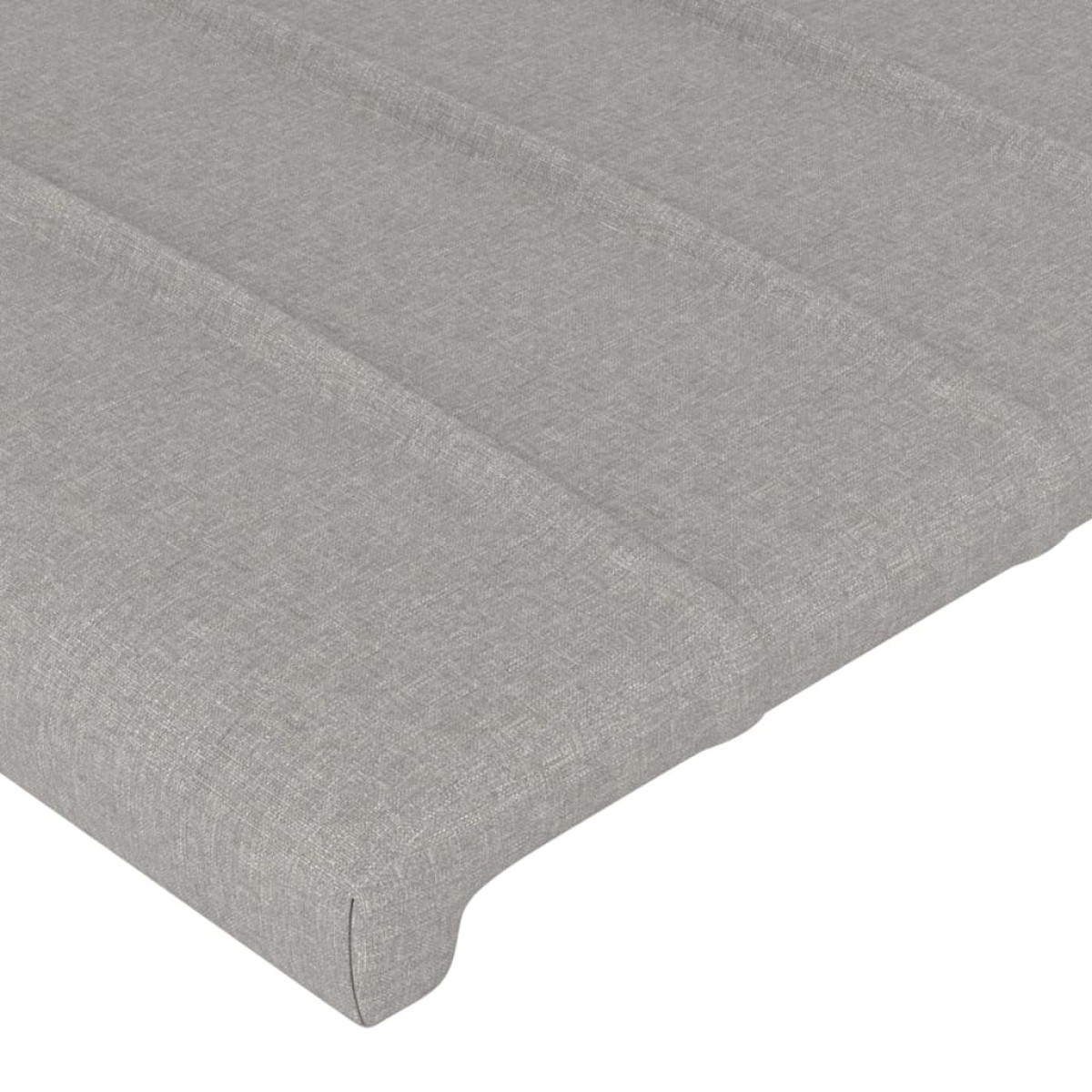 vidaXL Κεφαλάρι με Πτερύγια Ανοιχτό Γκρι 203x16x78/88 εκ. Υφασμάτινο