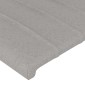 vidaXL Κεφαλάρι με Πτερύγια Ανοιχτό Γκρι 203x16x78/88 εκ. Υφασμάτινο