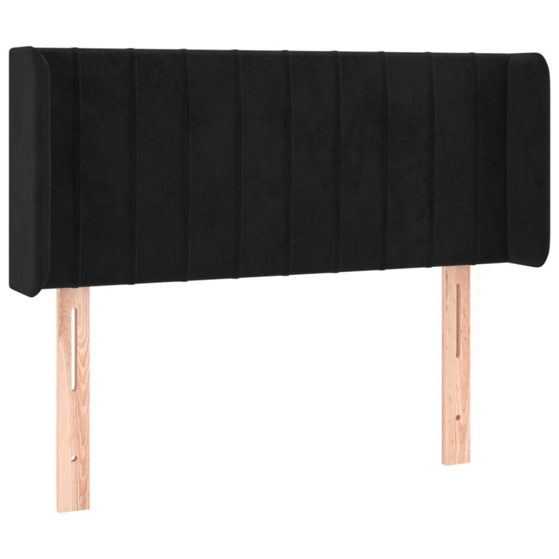 vidaXL Κεφαλάρι με Πτερύγια Μαύρο 83x16x78/88 εκ. Βελούδινο