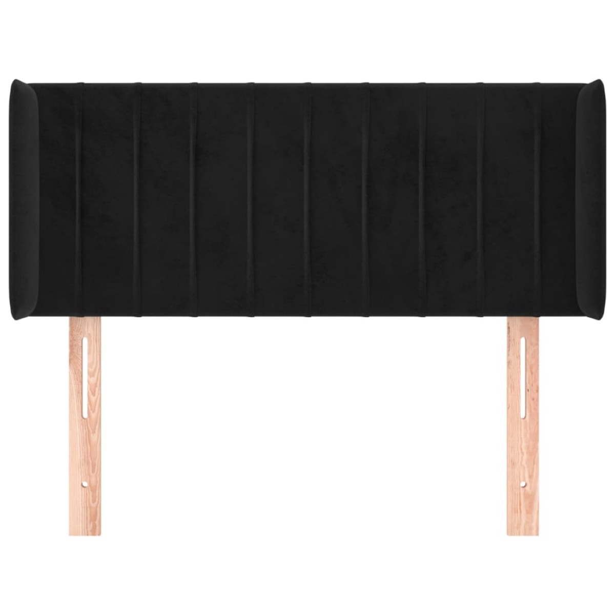 vidaXL Κεφαλάρι με Πτερύγια Μαύρο 83x16x78/88 εκ. Βελούδινο