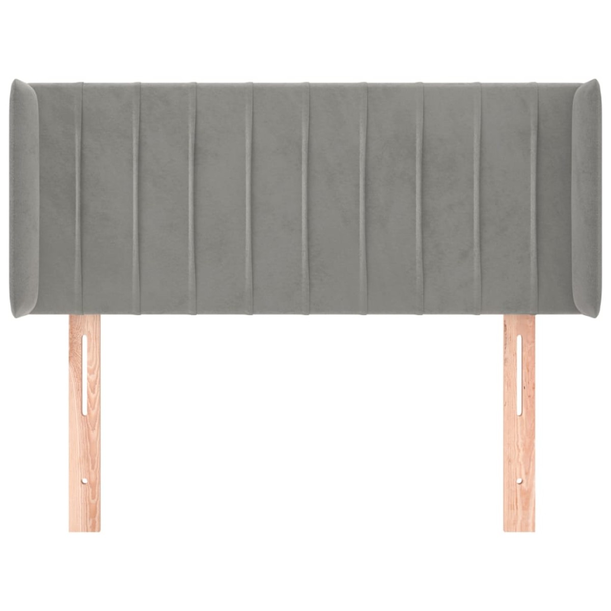 vidaXL Κεφαλάρι με Πτερύγια Ανοιχτό Γκρι 93x16x78/88 εκ. Βελούδινο