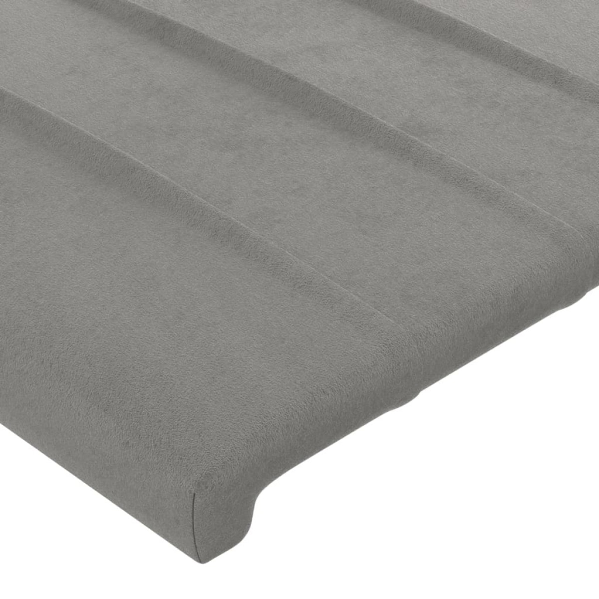 vidaXL Κεφαλάρι με Πτερύγια Ανοιχτό Γκρι 93x16x78/88 εκ. Βελούδινο