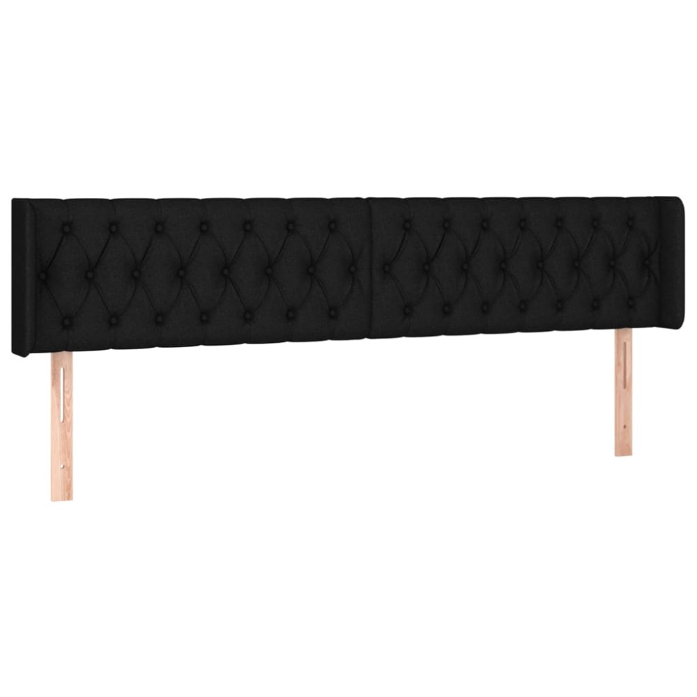 vidaXL Κεφαλάρι με Πτερύγια Μαύρο 183x16x78/88 εκ. Υφασμάτινο