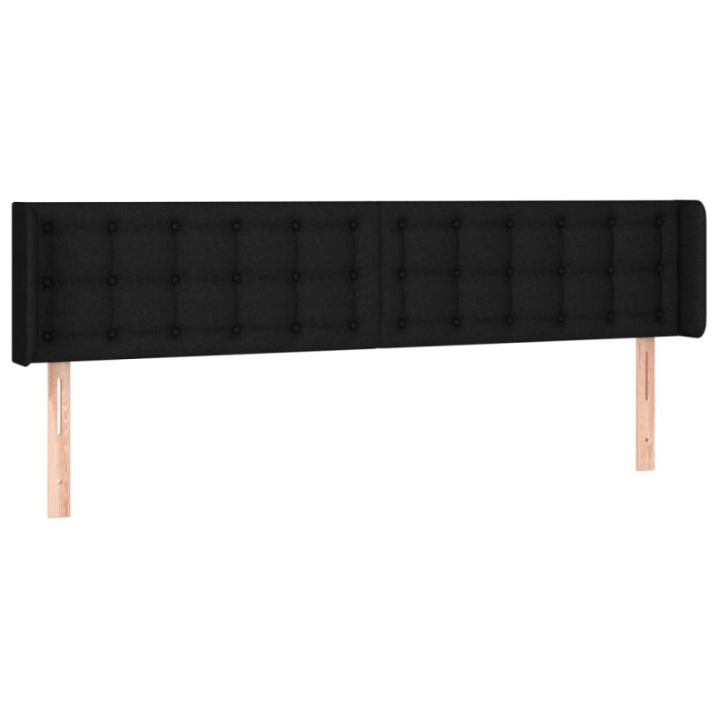 vidaXL Κεφαλάρι με Πτερύγια Μαύρο 183x16x78/88 εκ. Υφασμάτινο