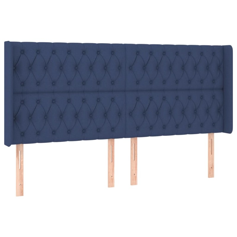 vidaXL Κεφαλάρι με Πτερύγια Μπλε 183x16x118/128 εκ. Υφασμάτινο