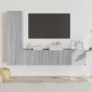 vidaXL Σετ Επίπλων Τηλεόρασης 3 Τεμ. Γκρι Sonoma Επεξεργασμένο Ξύλο