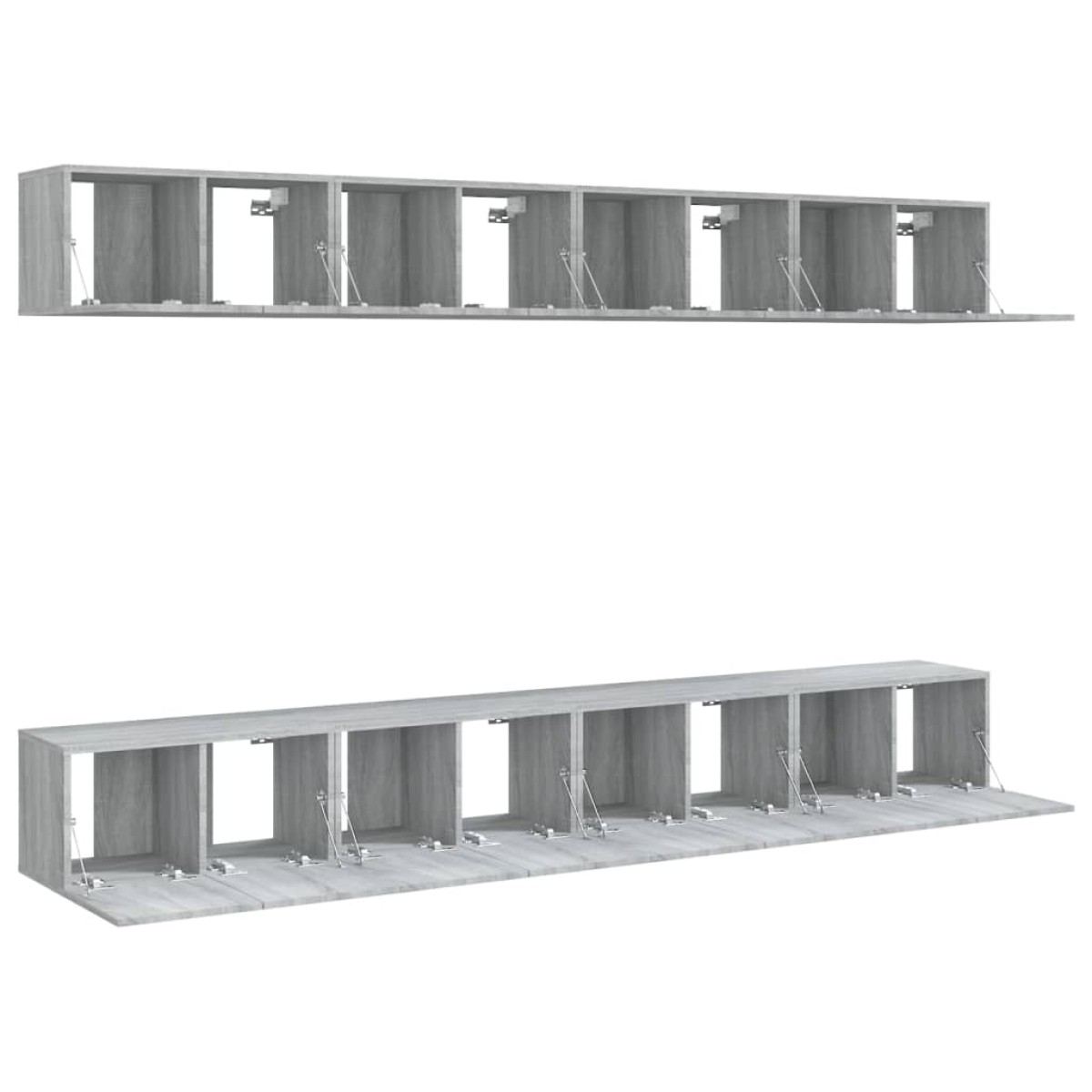 vidaXL Έπιπλα Τηλεόρασης 8 τεμ. Γκρι Sonoma 60x30x30 εκ. Επεξεργ. Ξύλο