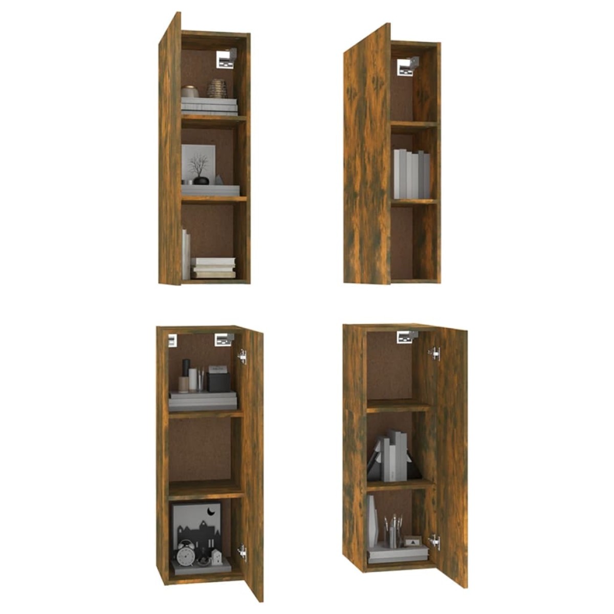 vidaXL Έπιπλα Τηλεόρασης4 τεμ. Καπν. Δρυς 30,5x30x90 εκ Επ. Ξύλο