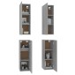 vidaXL Έπιπλα Τηλεόρασης 4 τεμ. Γκρι Sonoma30,5x30x90 εκ. Επεξ. Ξύλο