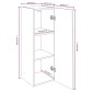 vidaXL Έπιπλα Τηλεόρασης 4 τεμ. Γκρι Sonoma30,5x30x90 εκ. Επεξ. Ξύλο