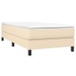vidaXL Πλαίσιο Κρεβατιού Boxspring Κρεμ 80 x 200 εκ. Υφασμάτινο