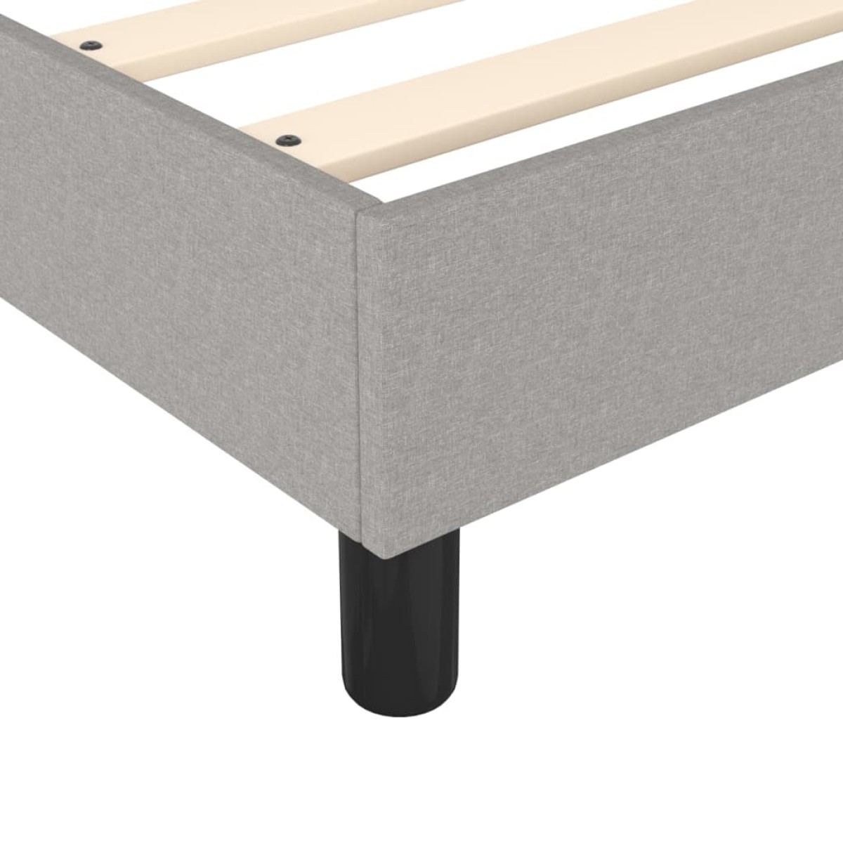 vidaXL Πλαίσιο Κρεβατιού Boxspring Ανοιχτό Γκρι 90x190 εκ. Υφασμάτινο