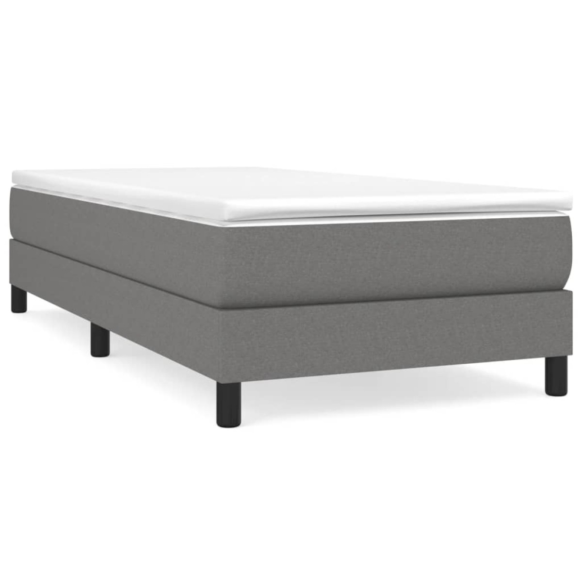 vidaXL Πλαίσιο Κρεβατιού Boxspring Σκούρο Γκρι 90x190 εκ. Υφασμάτινο