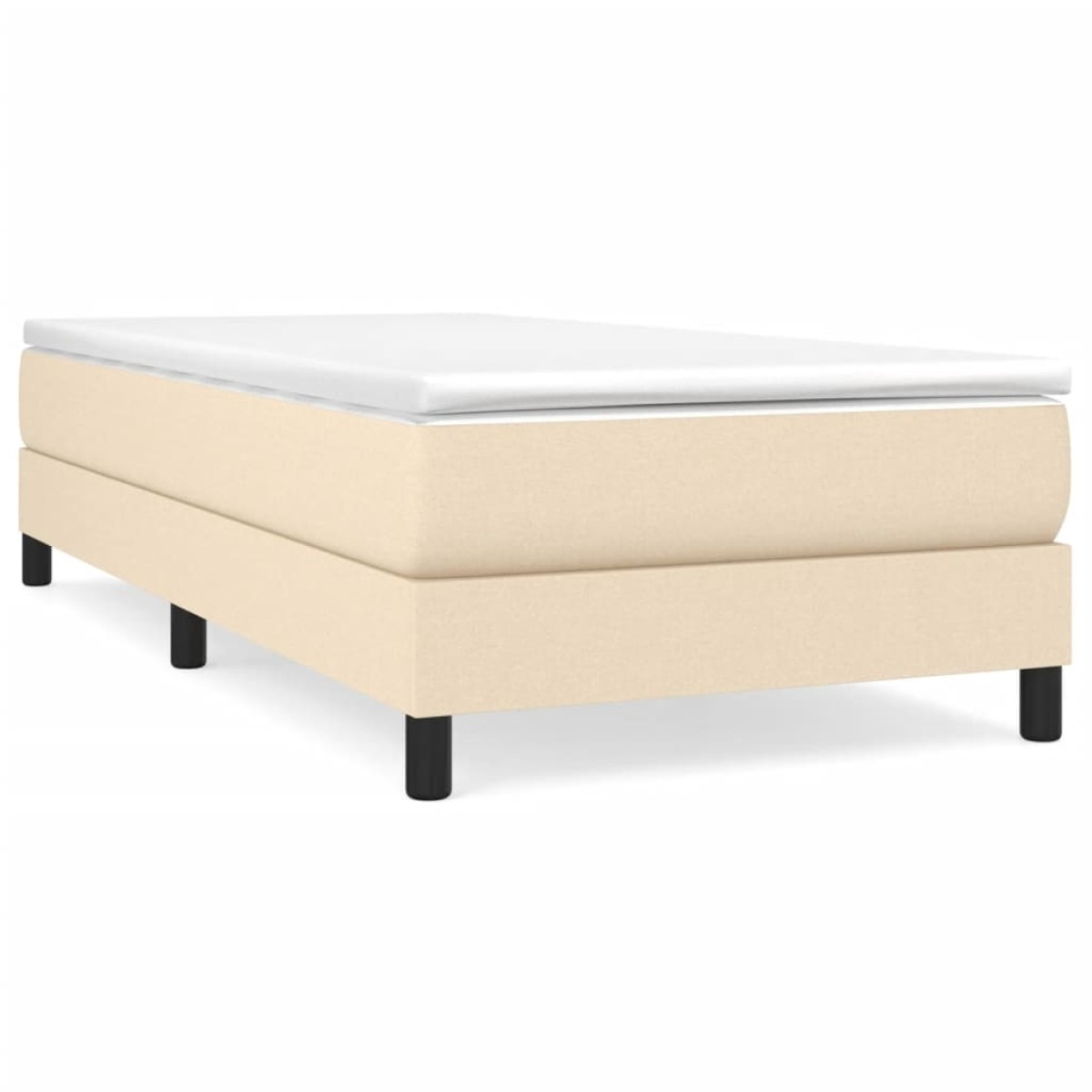 vidaXL Πλαίσιο Κρεβατιού Boxspring Κρεμ 90x190 εκ. Υφασμάτινο