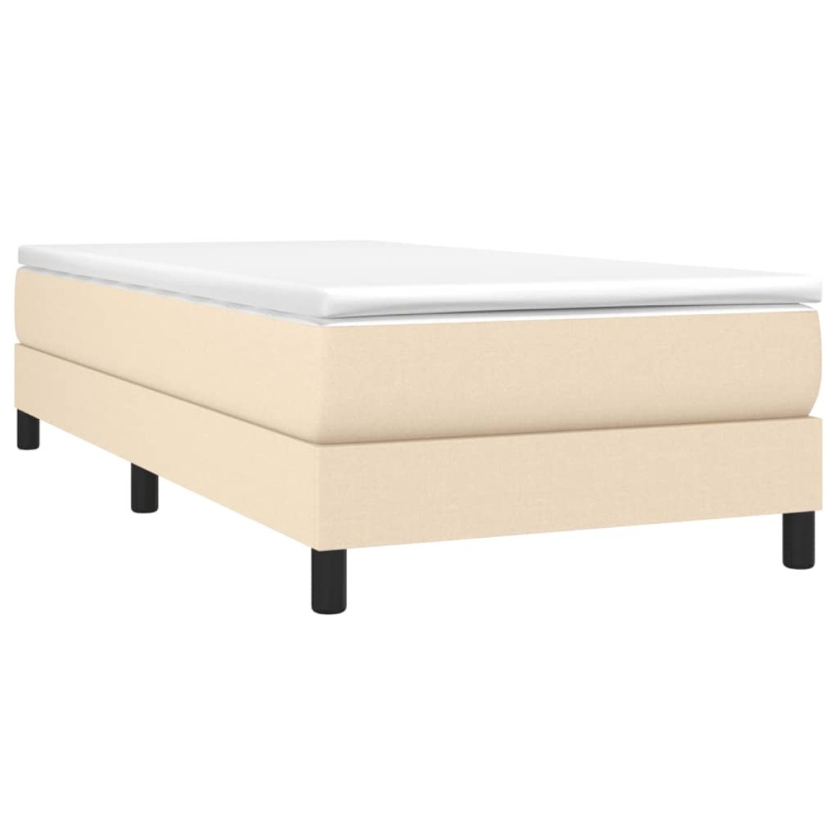 vidaXL Πλαίσιο Κρεβατιού Boxspring Κρεμ 90x190 εκ. Υφασμάτινο
