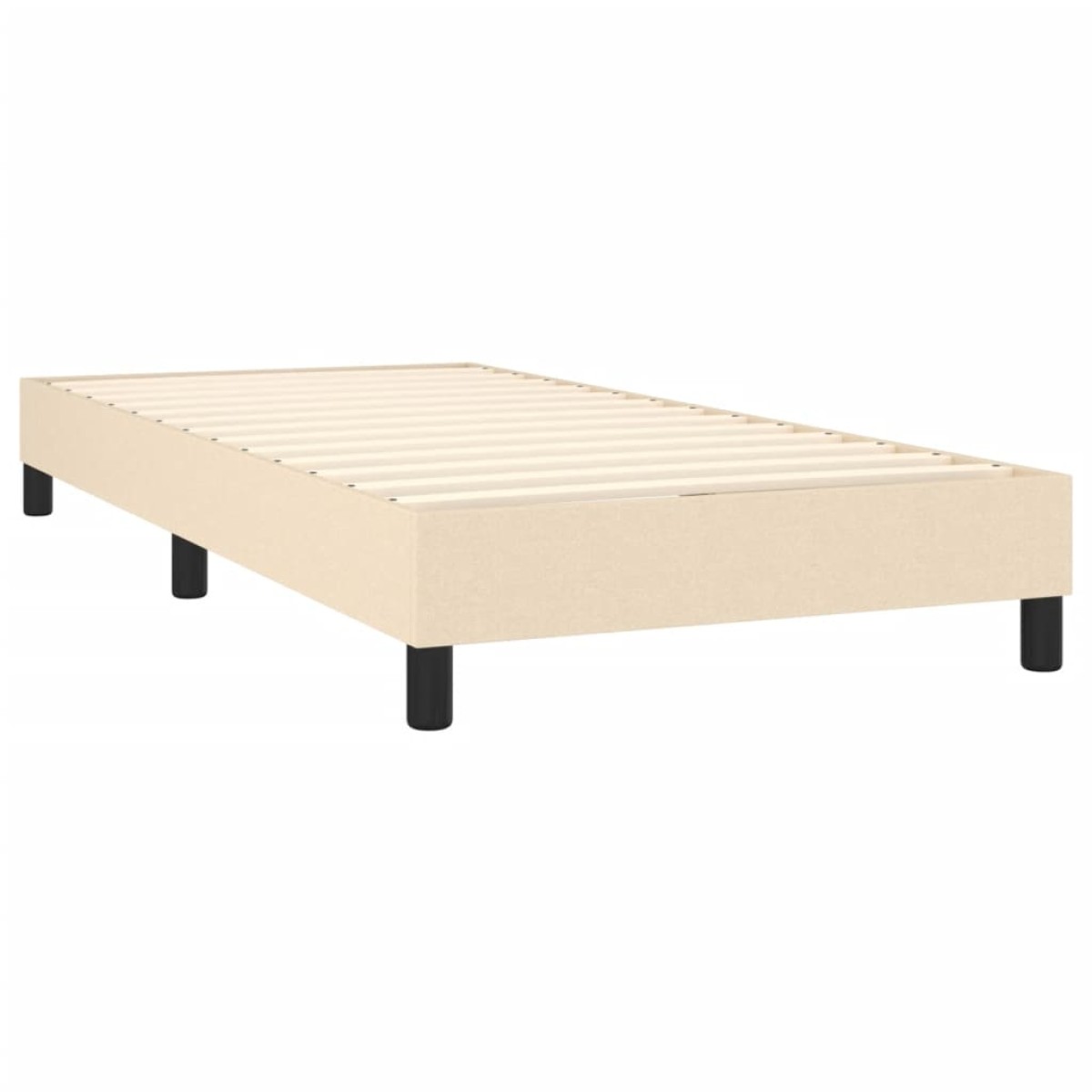 vidaXL Πλαίσιο Κρεβατιού Boxspring Κρεμ 90x190 εκ. Υφασμάτινο