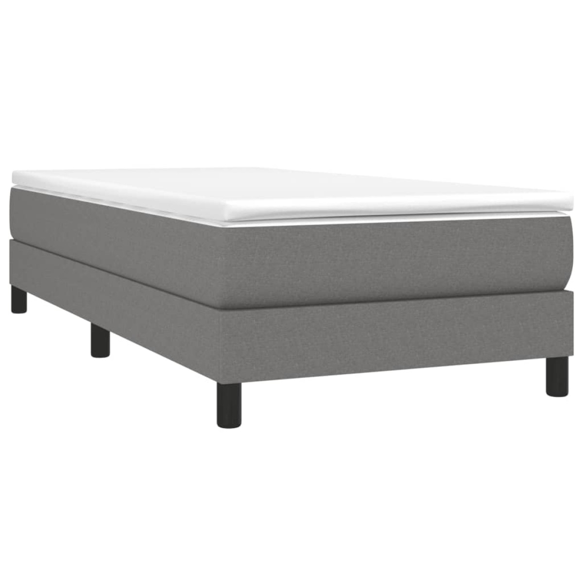 vidaXL Πλαίσιο Κρεβατιού Boxspring Σκούρο Γκρι 90 x 200 εκ. Υφασμάτινο