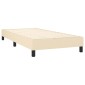 vidaXL Πλαίσιο Κρεβατιού Boxspring Κρεμ 90 x 200 εκ. Υφασμάτινο