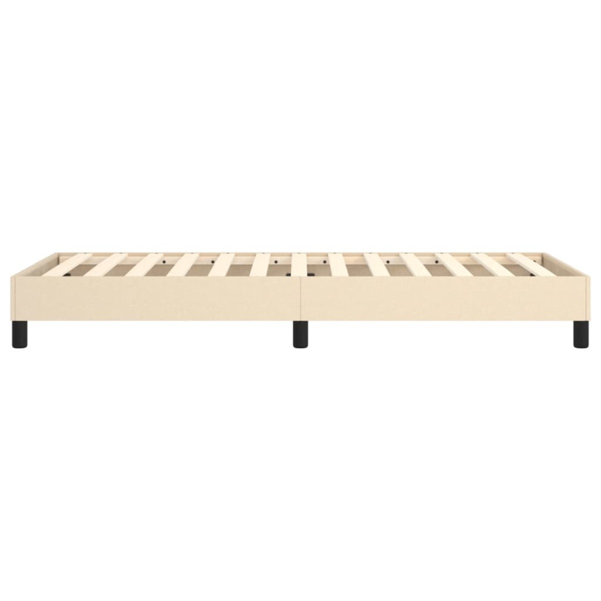 vidaXL Πλαίσιο Κρεβατιού Boxspring Κρεμ 90 x 200 εκ. Υφασμάτινο