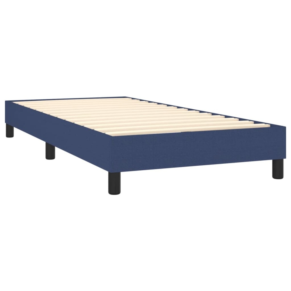 vidaXL Πλαίσιο Κρεβατιού Boxspring Μπλε 90 x 200 εκ. Υφασμάτινο