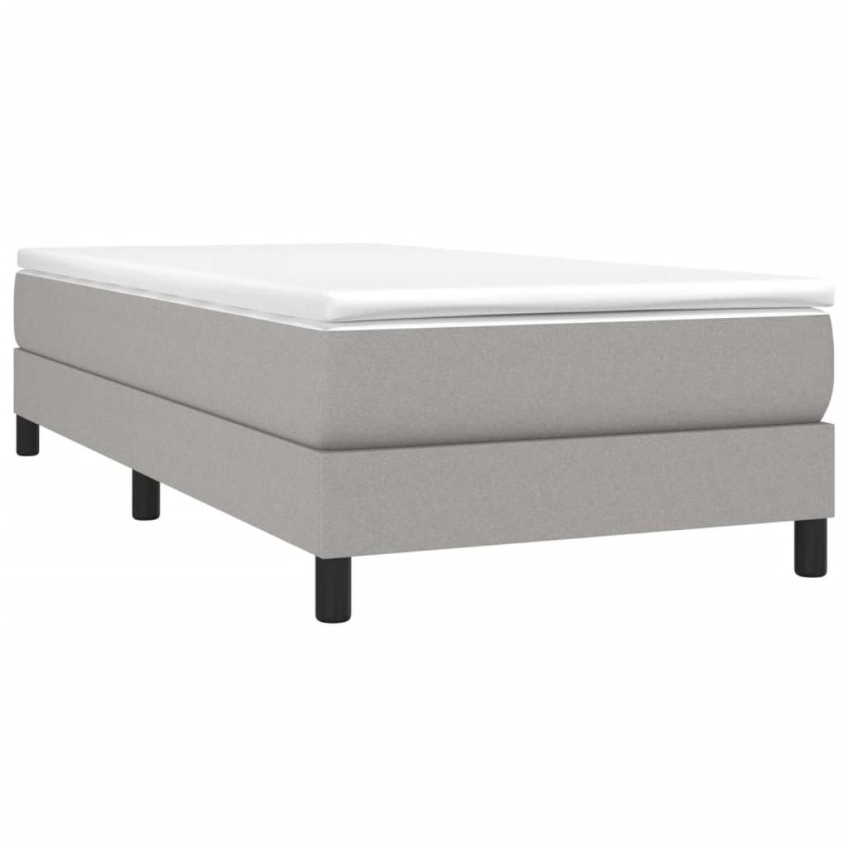 vidaXL Πλαίσιο Κρεβατιού Boxspring Ανοιχτό Γκρι 100x200 εκ. Υφασμάτινο