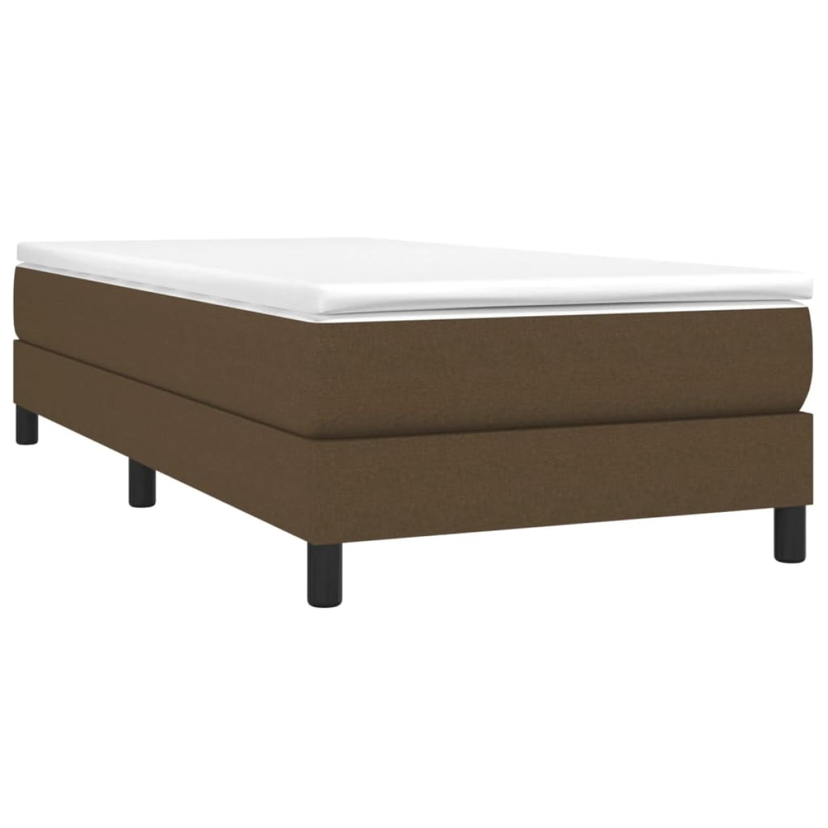vidaXL Πλαίσιο Κρεβατιού Boxspring Σκούρο Καφέ 100x200 εκ. Υφασμάτινο