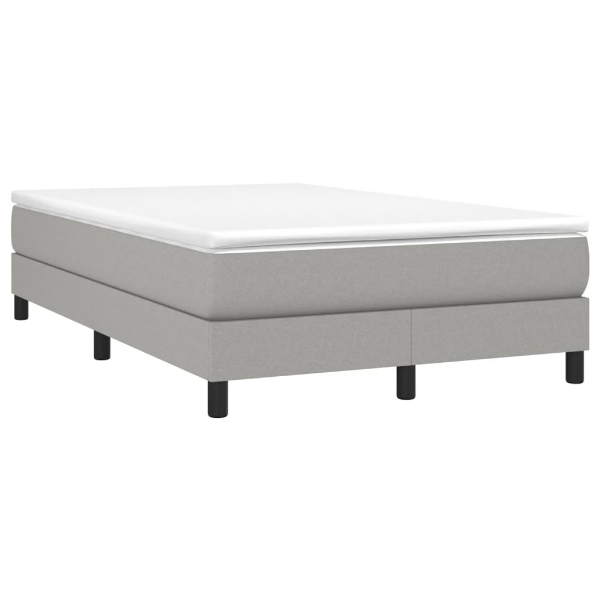 vidaXL Πλαίσιο Κρεβατιού Boxspring Ανοιχτό Γκρι 120x200 εκ. Υφασμάτινο