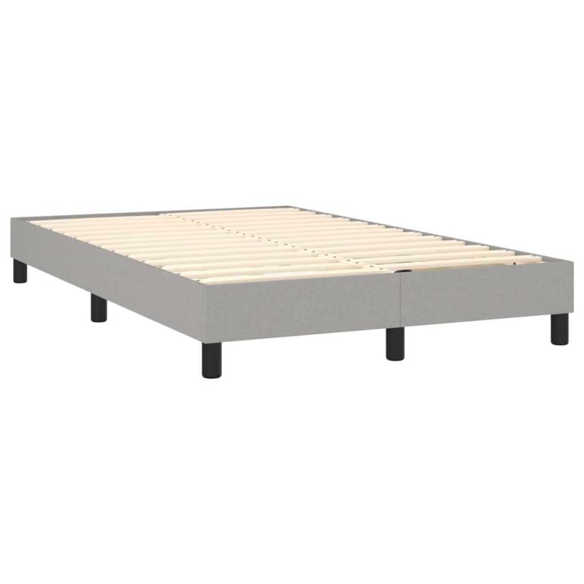 vidaXL Πλαίσιο Κρεβατιού Boxspring Ανοιχτό Γκρι 120x200 εκ. Υφασμάτινο